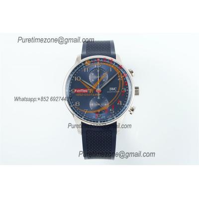 Portuguese Chronograph IW371606 A69355 Atuomatic Mens Watch Best Edition Z+F Blue Dial Rubber Strap CHS