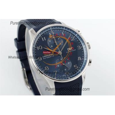 Portuguese Chronograph IW371606 A69355 Atuomatic Mens Watch Best Edition Z+F Blue Dial Rubber Strap CHS