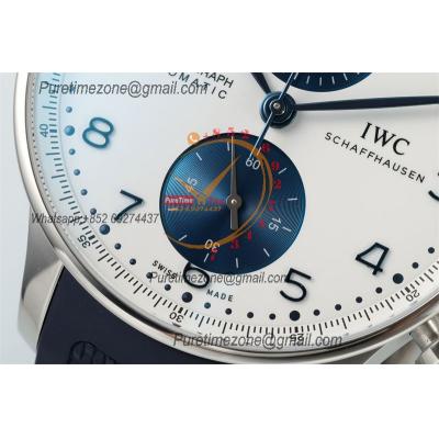 Portuguese Chronograph IW371620 A69355 Atuomatic Mens Watch Best Edition Z+F White Dial Rubber Strap CHS