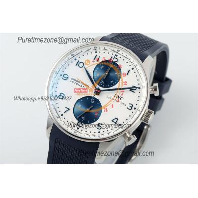 Portuguese Chronograph IW371620 A69355 Atuomatic Mens Watch Best Edition Z+F White Dial Rubber Strap CHS