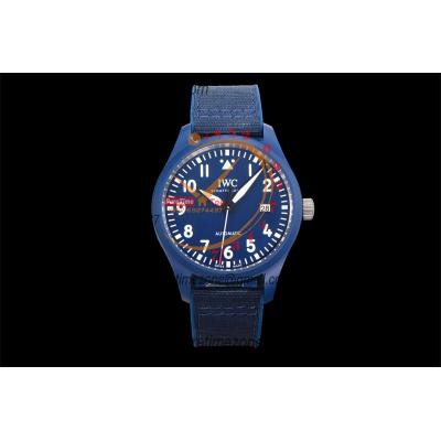 Mark XVIII IW328101 Blue Ceramic A35111 Atuomatic Mens Watch Best Edition M+F Blue Dial Nylon Strap CHS