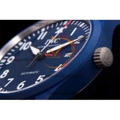 Mark XVIII IW328101 Blue Ceramic A35111 Atuomatic Mens Watch Best Edition M+F Blue Dial Nylon Strap CHS