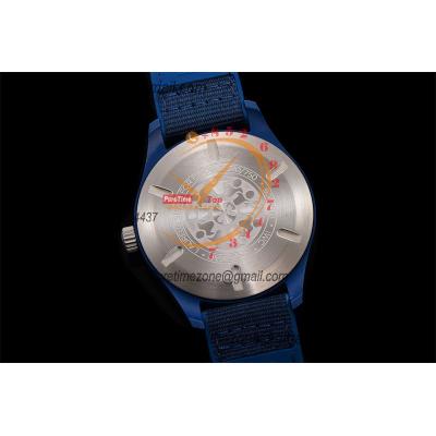 Mark XVIII IW328101 Blue Ceramic A35111 Atuomatic Mens Watch Best Edition M+F Blue Dial Nylon Strap CHS