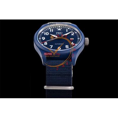 Mark XVIII IW328101 Blue Ceramic A35111 Atuomatic Mens Watch Best Edition M+F Blue Dial Nylon Strap CHS