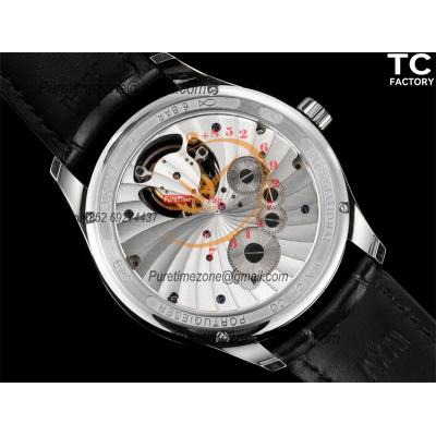 Schaffhausen Portugieser IW545801 Hand-Wound Tourbillo Mens Watch Best Edition TCF SS White Dial Black Leather CHS