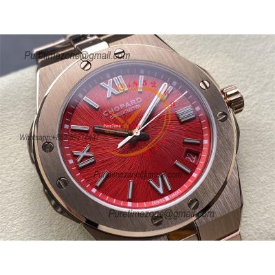 Alpine Eagle 41 Red Dial 295363-5014 M9015  Automatic Mens Watch Best Edition GHF RG SS Bracelet CHS