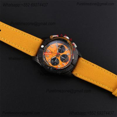 Avenger Chronograph SB0147101I1X1 A7750 Automatic Mens Watch Best Edition BLSF 44 DLC Yellow Dial Leather CHS