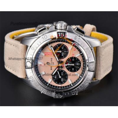 Avenger Chronograph AB0147101A1X1 A7750 Automatic Mens Watch Best Edition BLSF 44 SS Sand Brown Dial Leather CHS