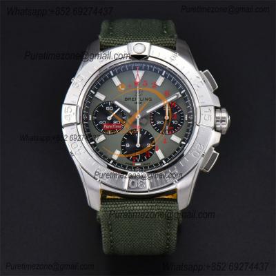 Avenger Chronograph AB0147101L1X1 A7750 Automatic Mens Watch Best Edition BLSF 44 SS Green Dial Leather CHS