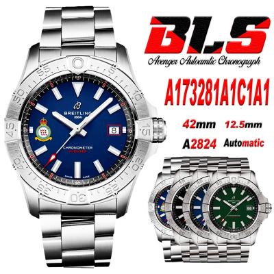 Avenger Red Arrows 60th Anniversary  A173281A1C1A1 A2824  Automatic Mens Watch Best Edition BLSF 42 Blue Dial SS Bracele