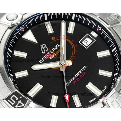 Avenger A17328101B1A1 A2824  Automatic Mens Watch Best Edition BLSF 42 Black Dial SS Bracele CHS