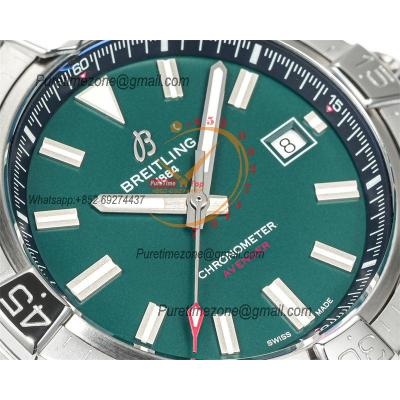 Avenger A17328101L1A1  A2824  Automatic Mens Watch Best Edition BLSF 42 Green Dial SS Bracele CHS