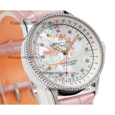 Navitimer 35mm A17395211A1P3  A2824 Automatic Womens Watch Best Edition BLSF 42 RG MOP Dial Pink Leather