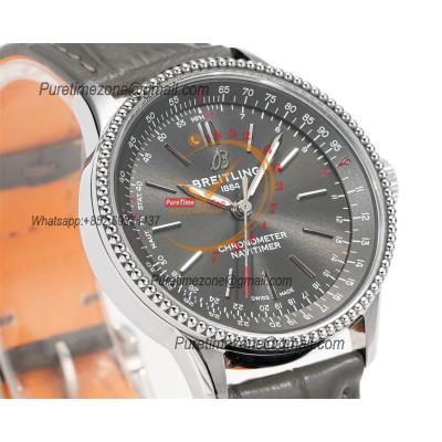 Navitimer 35mm A17327381B1P1  A2824 Automatic Womens Watch Best Edition BLSF 42 SS Gray Dial Leather Strap