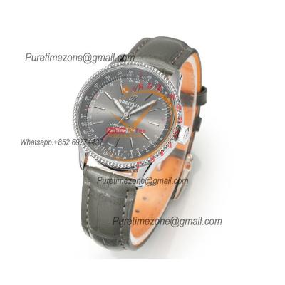 Navitimer 35mm A17327381B1P1  A2824 Automatic Womens Watch Best Edition BLSF 42 SS Gray Dial Leather Strap