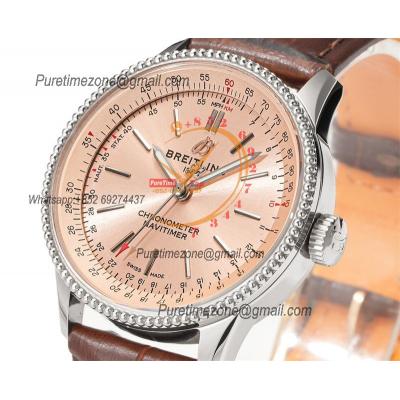 Navitimer 35mm A17395201K1P1 A2824 Automatic Womens Watch Best Edition BLSF 42 SS Bronze Dial Leather Strap