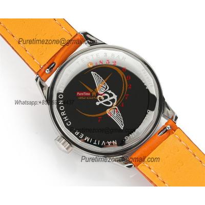 Navitimer 35mm A17395F41G1P4 A2824 Automatic Womens Watch Best Edition BLSF 42 SS Silver Dial Orange Leather