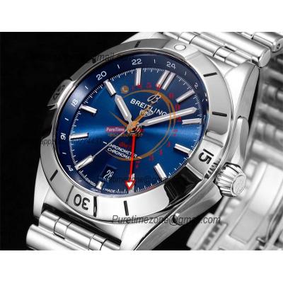 Chronomat Automatic GMT A2836 Automatic Mens Watch A32398101C1A1 Best Edition TWF 40mm Blue Dial SS Bracele CHS