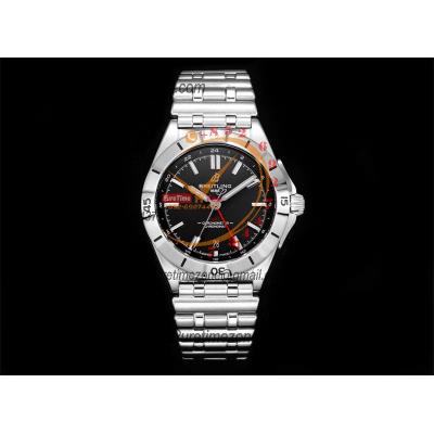 Chronomat Automatic GMT A2836 Automatic Mens Watch A32398101B1A1 Best Edition TWF 40mm Black Dial SS Bracele CHS