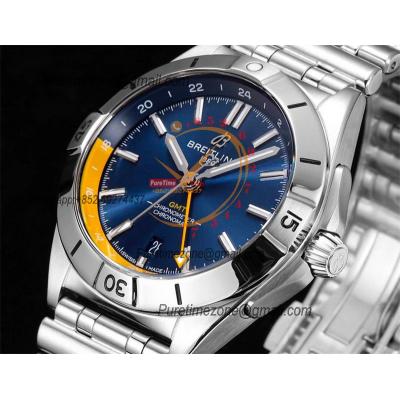 Chronomat Automatic GMT A2836 Automatic Mens Watch A323981A1C1A1 Best Edition TWF 40mm Blue Dial SS Bracele CHS