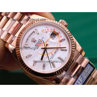 DayDate 36 128235 A2836 Automatic Mens Watch Best Edition QF V5 RG MOP Crystal Dial President Bracelet CHS (Gain Weight)