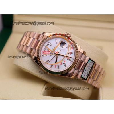 DayDate 36 128235 A2836 Automatic Mens Watch Best Edition QF V5 RG MOP Crystal Dial President Bracelet CHS (Gain Weight)