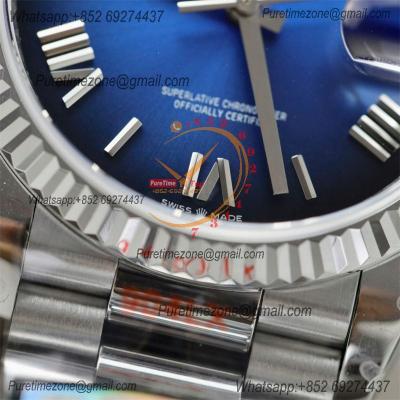 DayDate 36 128236 A2836 Automatic Mens Watch Best Edition QF V5 Blue Roman Dial President Bracelet CHS (Gain Weight)