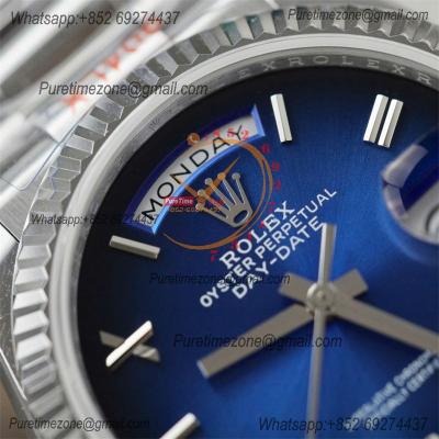 DayDate 36 128236 A2836 Automatic Mens Watch Best Edition QF V5 Blue Roman Dial President Bracelet CHS (Gain Weight)