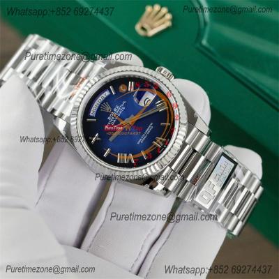 DayDate 36 128236 A2836 Automatic Mens Watch Best Edition QF V5 Blue Roman Dial President Bracelet CHS (Gain Weight)