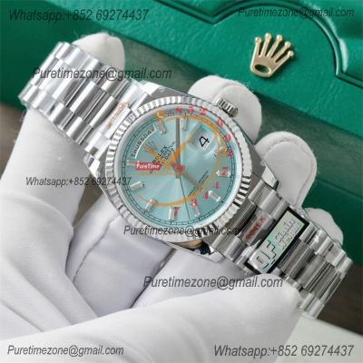 DayDate 36 128236 A2836 Automatic Mens Watch Best Edition QF V5 ICE Blue Crystal Dial President Bracelet CHS (Gain Weigh