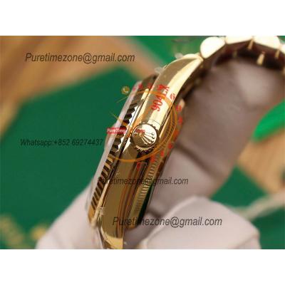 DayDate 36 128236 A2836 Automatic Mens Watch Best Edition QF V5 YG Green Roman Dial President Bracelet CHS (Gain Weight)