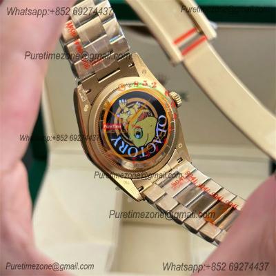 DayDate 36 128236 A2836 Automatic Mens Watch Best Edition QF V5 YG Champagne Crystal Dial President Bracelet (Gain Weigh