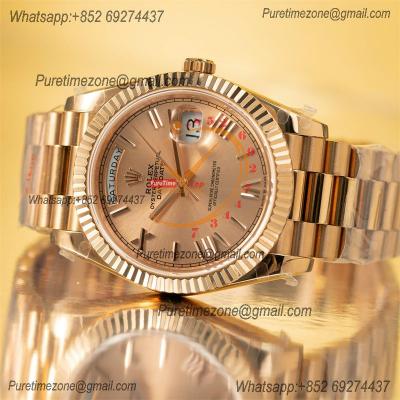 DayDate 40 228235 A2836 Automatic Mens Watch Best Edition QF V5 RG Gold Roman Dial President Bracelet (Gain Weight)