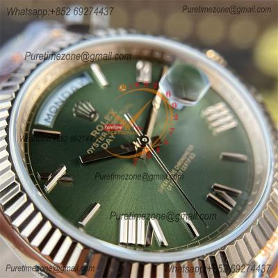 DayDate 40 228235 A2836 Automatic Mens Watch Best Edition QF V5 RG Green Roman Dial President Bracelet (Gain Weight)