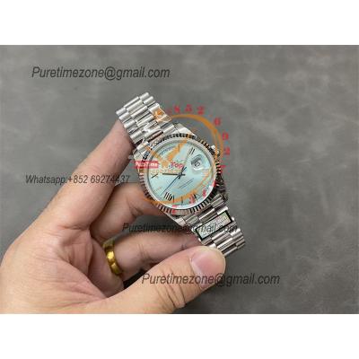 DayDate 40 228236 A2836 Automatic Mens Watch Best Edition QF V5 ICE Blue Roman Dial President Bracelet (Gain Weight)