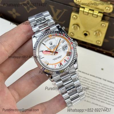 DayDate 40 228236 A2836 Automatic Mens Watch Best Edition QF V5 White Roman Dial President Bracelet (Gain Weight)