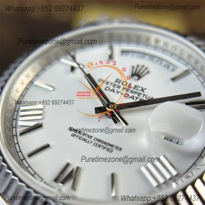 DayDate 40 228236 A2836 Automatic Mens Watch Best Edition QF V5 White Roman Dial President Bracelet (Gain Weight)