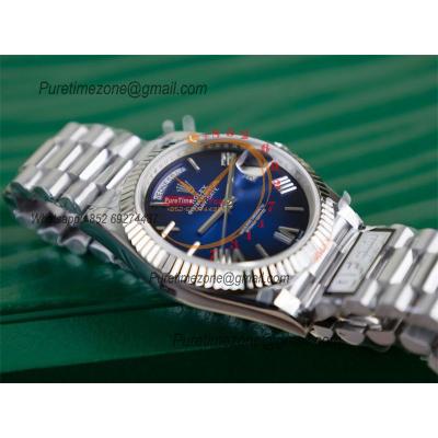 DayDate 40 228236 A2836 Automatic Mens Watch Best Edition QF V5 Blue Roman Dial President Bracelet (Gain Weight)