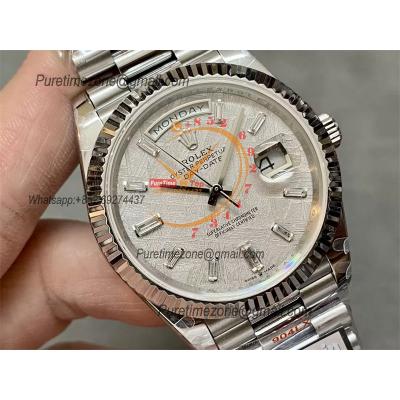 DayDate 40 228236 A2836 Automatic Mens Watch Best Edition QF V5 Meteorites Crystal  Dial President Bracelet (Gain Weight