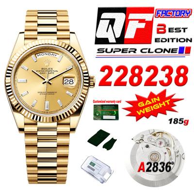 DayDate 40 228238 A2836 Automatic Mens Watch Best Edition QF V5 YG Gold Crystal  Dial President Bracelet (Gain Weight)