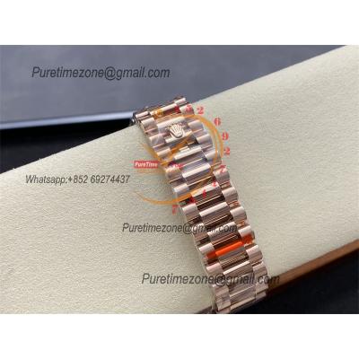 DayDate 40 228245 A2836 Automatic Mens Watch Best Edition QF Diamond Bezel Brown Dial President Bracelet (Gain Weight)