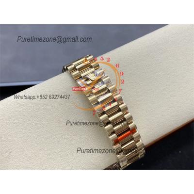 DayDate 40 228248 A2836 Automatic Mens Watch Best Edition QF YG Diamond Bezel Gold Dial President Bracelet (Gain Weight)