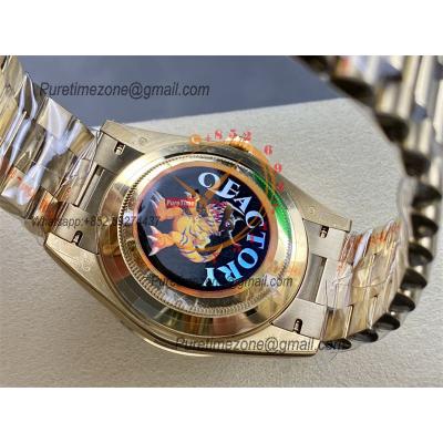 DayDate 40 228248 A2836 Automatic Mens Watch Best Edition QF YG Diamond Bezel Gold Dial President Bracelet (Gain Weight)