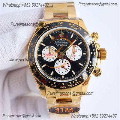 Daytona 126528 Le Mans SH4132 Automatic Chronograph Mens Watch Best Edition QF V5 YG Black Dial 904L Steel Bracelet CHS