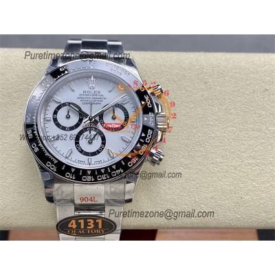 Daytona 126500 Panda SH4131 Automatic Chronograph Mens Watch Best Edition QF V6 Whtie Dial 904L SS Bracelet (Gain Weight