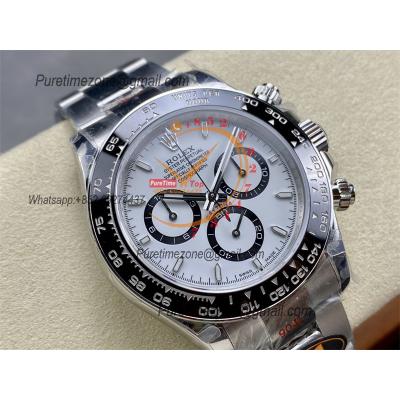 Daytona 126500 Panda SH4131 Automatic Chronograph Mens Watch Best Edition QF V6 Whtie Dial 904L SS Bracelet (Gain Weight