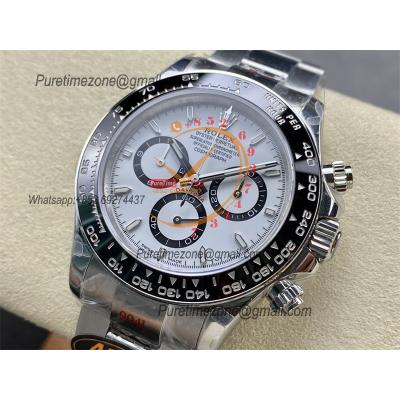 Daytona 126500 Panda SH4131 Automatic Chronograph Mens Watch Best Edition QF V6 Whtie Dial 904L SS Bracelet (Gain Weight