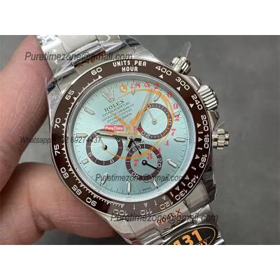 Daytona 126506 SH4131 Automatic Chronograph Mens Watch Best Edition QF V6 ICE Blue Dial 904L SS Bracelet (Gain Weight)