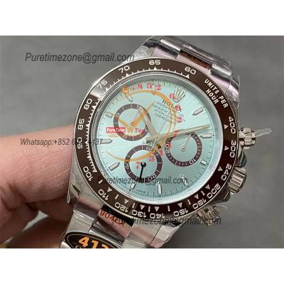 Daytona 126506 SH4131 Automatic Chronograph Mens Watch Best Edition QF V6 ICE Blue Dial 904L SS Bracelet (Gain Weight)