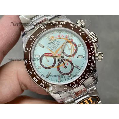 Daytona 126506 SH4131 Automatic Chronograph Mens Watch Best Edition QF V6 ICE Blue Dial 904L SS Bracelet (Gain Weight)